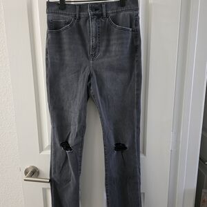 Express Gray Distressed Jeans
